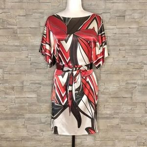 Zara satin belted dress